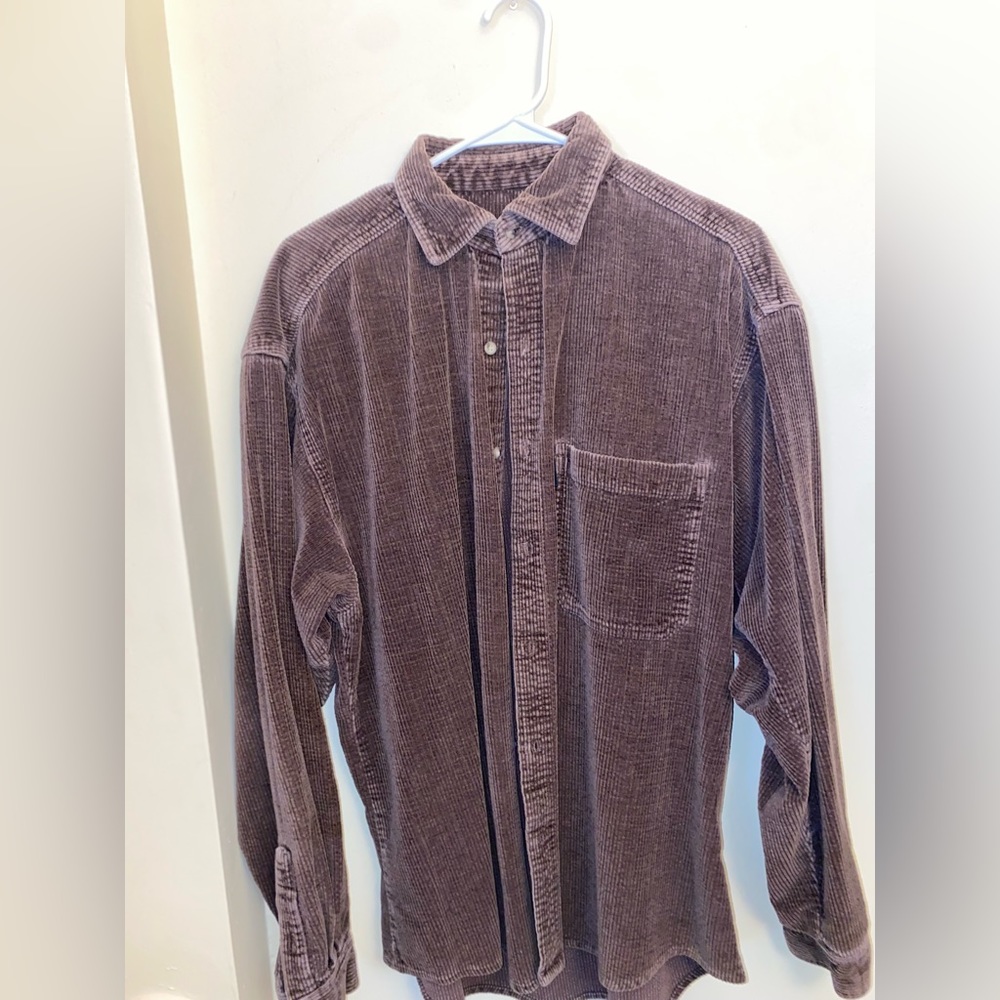 Brown button up